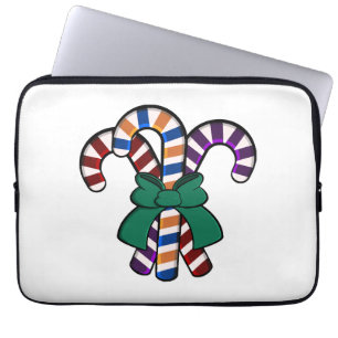 Candy Canes bouquet - green ribbon Laptop Sleeve