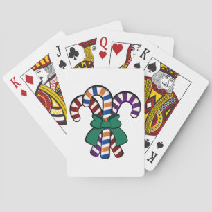 Candy Canes bouquet - green ribbon  Playing Cards