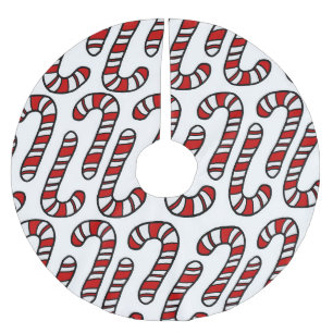 Candy Canes Brushed Polyester Tree Skirt