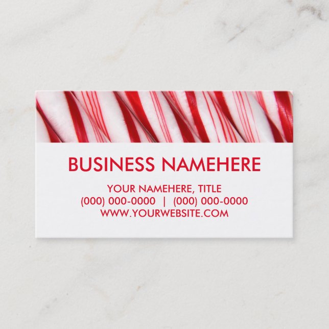 Candy Canes Business Cards (Front)