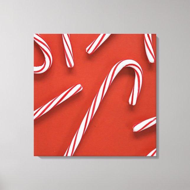 Candy Canes Canvas Print (Front)