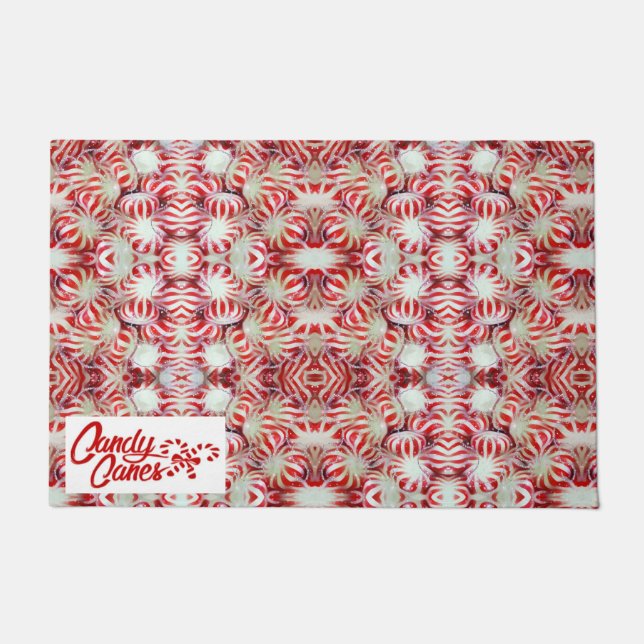 Candy Canes Christmas Doormat (Front)