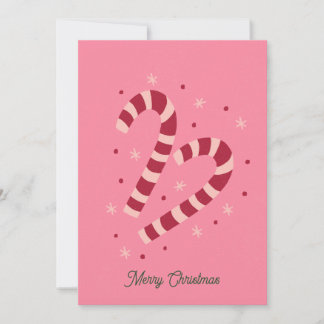 Candy canes Christmas Holiday Card