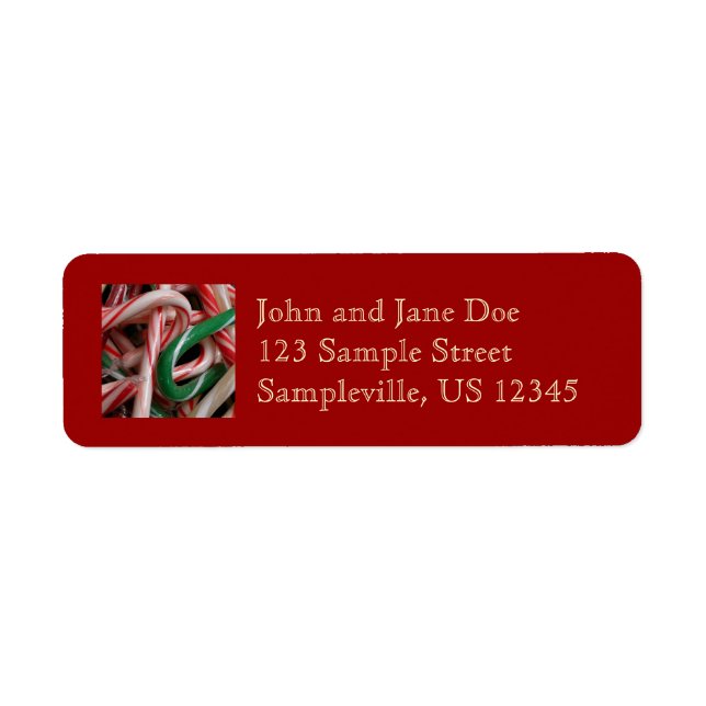 Candy Canes Christmas Holiday White Green and Red (Front)