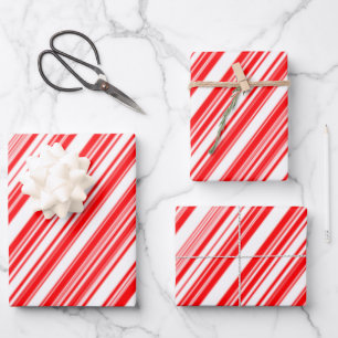 Candy Canes Christmas Holiday Wrapping Paper Sheet