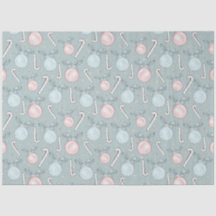 Candy Canes Christmas Ornaments Bows Christmas Tissue Paper