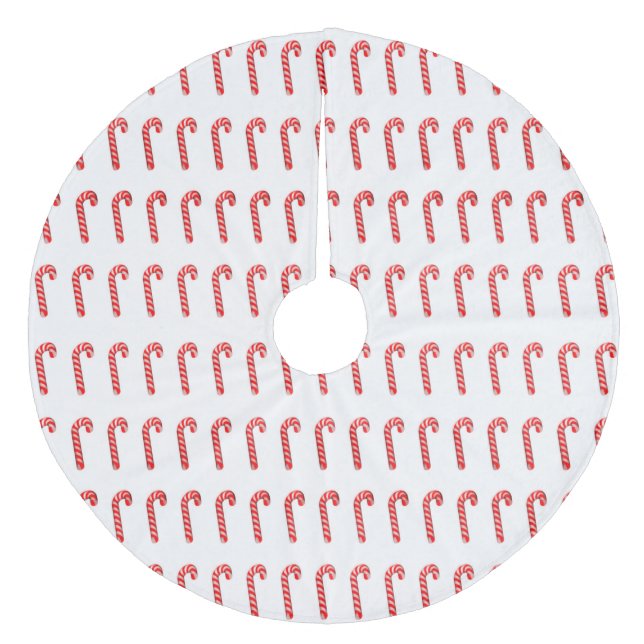 Candy Canes Christmas Tree Skirt (Front)
