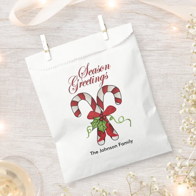 Candy Canes Christmas with DIY Text Favour Bags (Clipped)