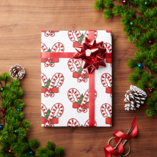 Candy canes christmas wrapping paper