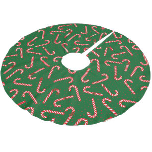  Candy Canes Design  Brushed Polyester Tree Skirt