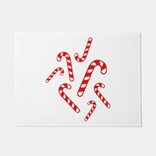 Candy canes doormat