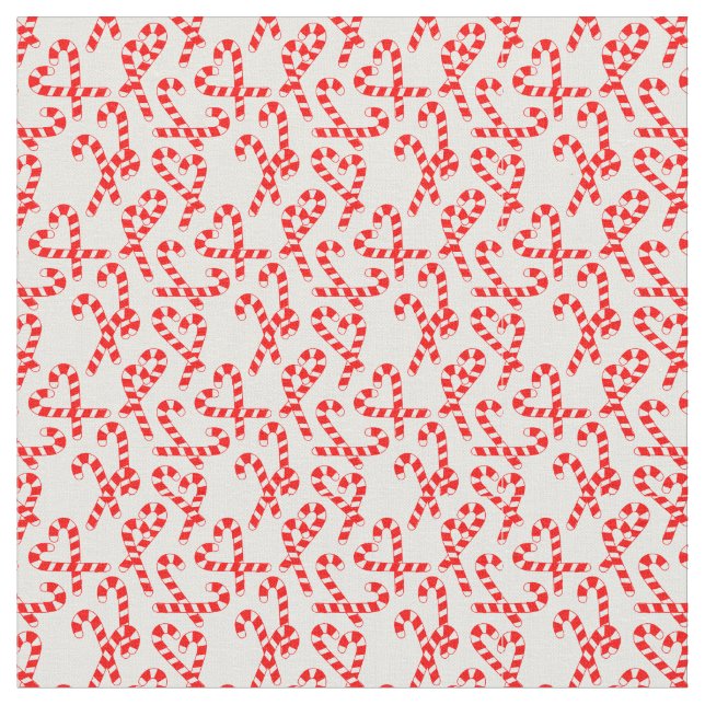 Candy Canes  Fabric (Close Up)