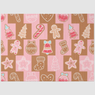 Candy Canes Gingerbread Men Stars Christmas Tissue Paper