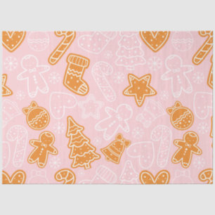 Candy Canes Gingerbread Men Stars Christmas Tissue Paper