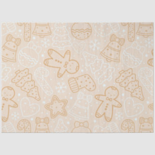 Candy Canes Gingerbread Men Stars Christmas Tissue Paper