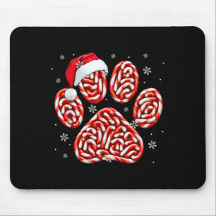 Candy Canes In Dog Paw Xmas Dog Cat Owner Family K Mouse Mat