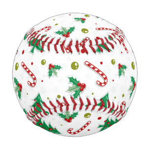 Candy Canes, Mistletoe, and Christmas Trees Baseball
