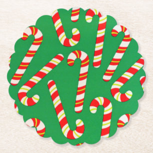 Candy Canes Paper Coaster