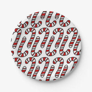 Candy Canes Paper Plate