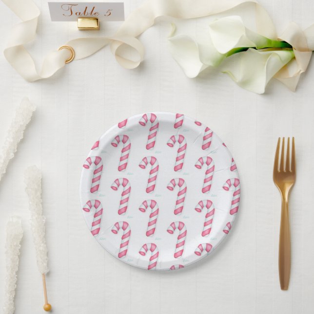 Candy Canes Paper Plate (Wedding)