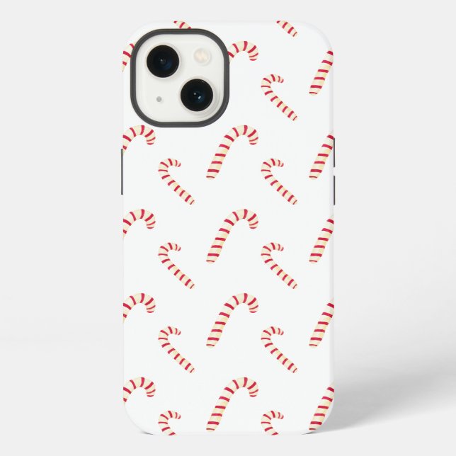Candy Canes Pattern iPhone Case (Back)