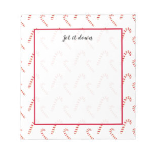 Candy Canes Pattern Notepad