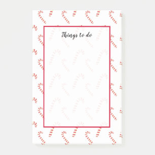 Candy Canes Pattern Post-it Notes