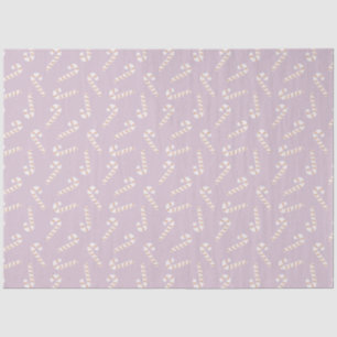 Candy Canes Purple Christmas Tissue Paper