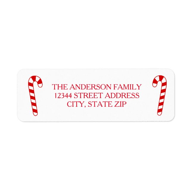 Candy Canes - Return Address Label (Front)