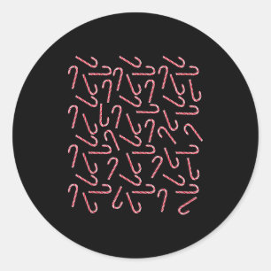 Candy Canes Shirt For Women Kids Men Candy Cane Ch Classic Round Sticker