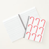 Candy Canes Spiral Notebook