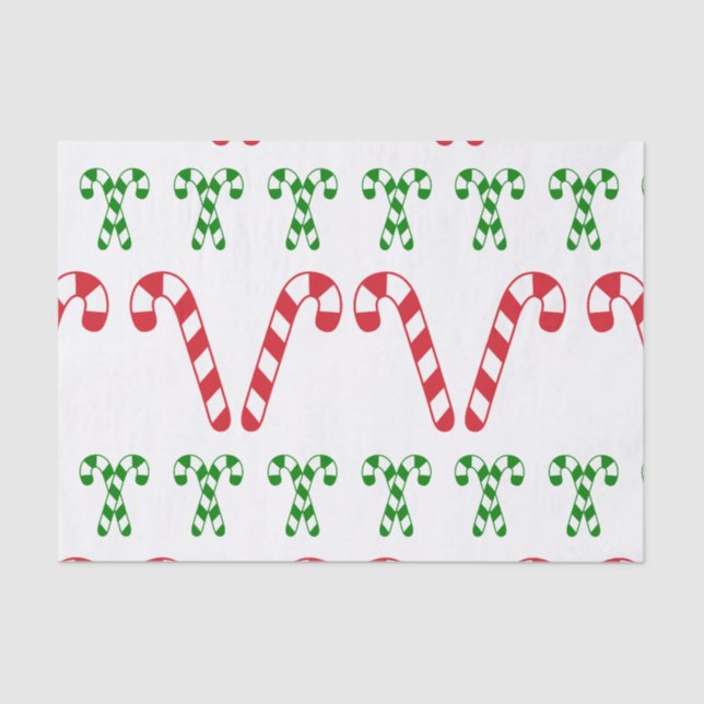 Candy Canes Tissue Paper (Front)