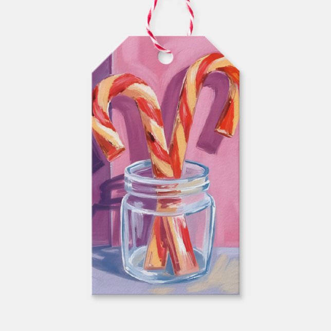 Candy Canes | Vintage Christmas Gift Tags (Front)