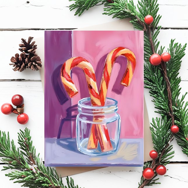 Candy Canes | Vintage Christmas Holiday Card (Creator Uploaded)