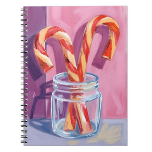 Candy Canes Vintage Christmas Notebook