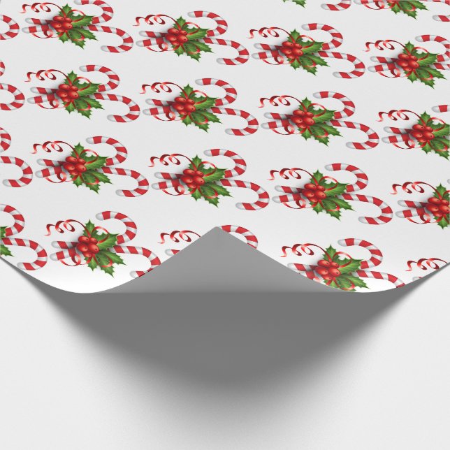 Candy Canes Wrapping Paper (Corner)