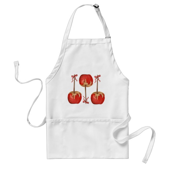 Candy carmel apple bow autumn fall standard apron (Front)