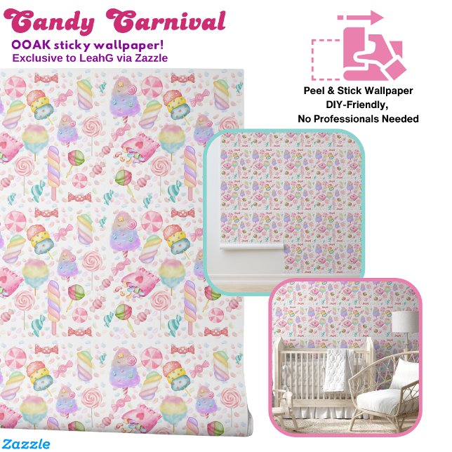 Candy Carnival Kids Sweet Shop Nursery Bedroom  Wallpaper (Creator Uploaded)