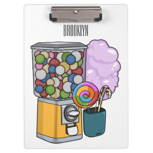 Candy cartoon illustration  clipboard