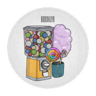 Candy cartoon illustration cutting board