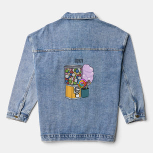 Candy cartoon illustration denim jacket