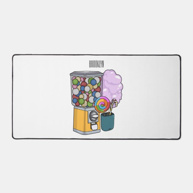 Candy cartoon illustration  desk mat (Front)