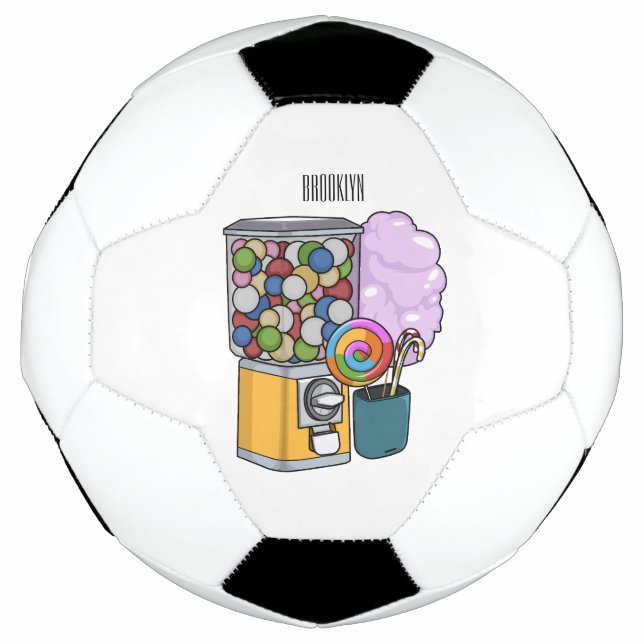 Candy cartoon illustration  football (Front)