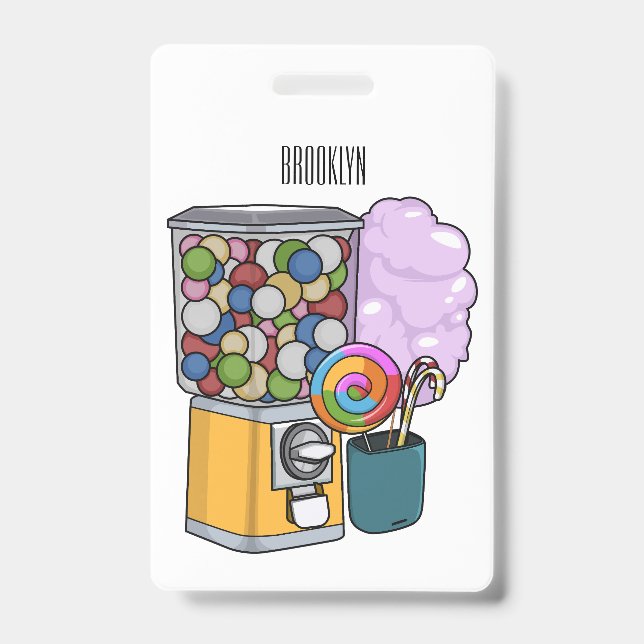 Candy cartoon illustration  ID badge (Front)