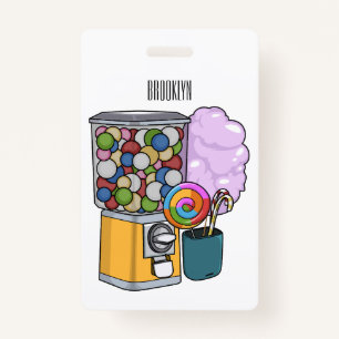 Candy cartoon illustration  ID badge