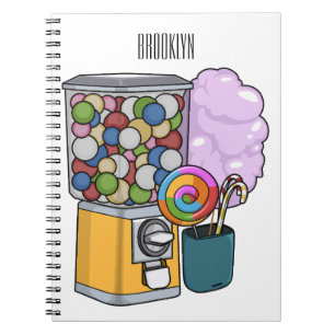 Candy cartoon illustration  notebook