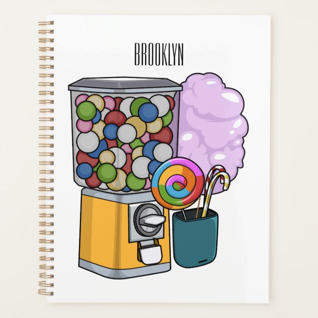 Candy cartoon illustration planner (Front)