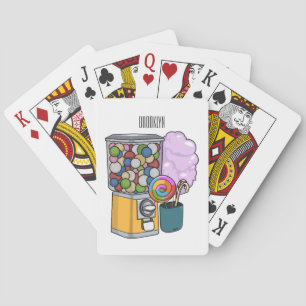 Candy cartoon illustration playing cards