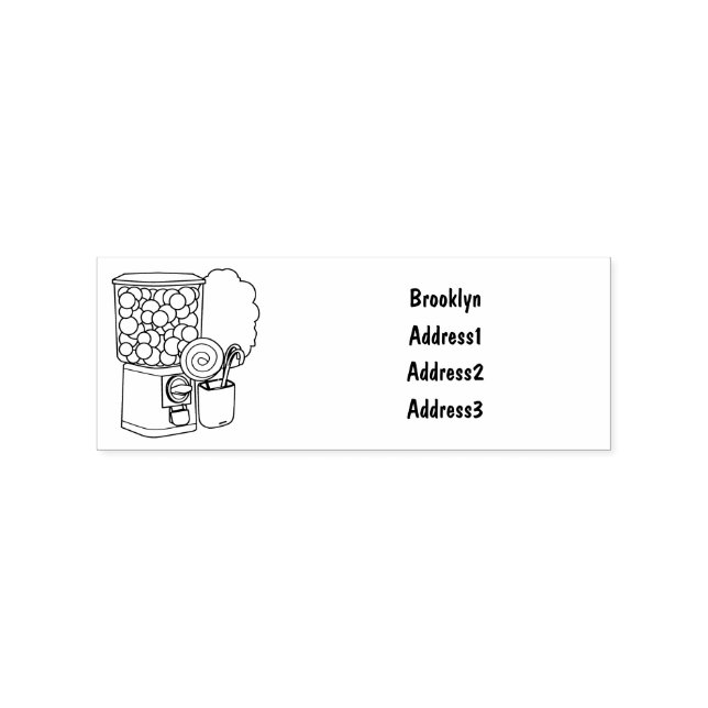 Candy cartoon illustration  rubber stamp (Imprint)