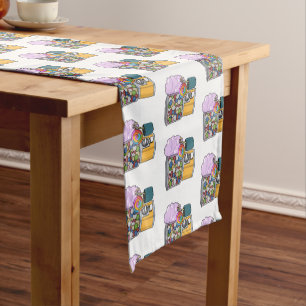 Candy cartoon illustration short table runner